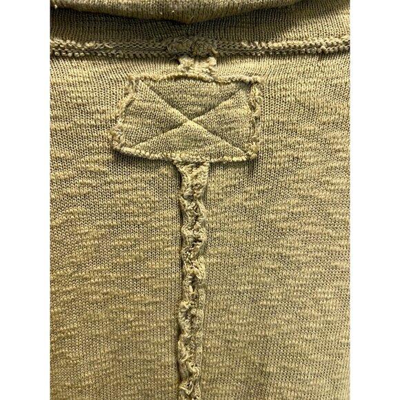 We The Free Loose Knit Cowl Neck Sweater Large Yellow Cotton/Polyester Womens - Picture 6 of 10